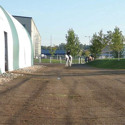 Pavimentadores de plástico para suelo Geocell grava Paddock cuadrícula de caballos hierba y casa de campo