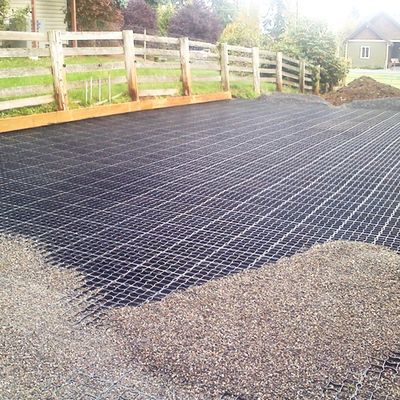 Pavimentadores de plástico para suelo Geocell grava Paddock cuadrícula de caballos hierba y casa de campo