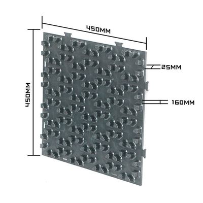 450*450*25MM Sistema de calefacción por suelo de agua caliente de plástico