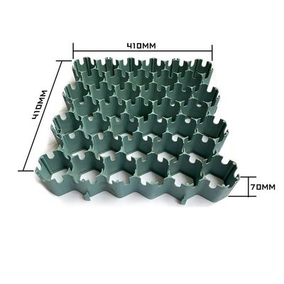 410x410mm Hdpe pavimentadores verdes porosos interbloqueados Pp Pavimentadores de césped de jardín