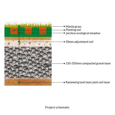 Proteja el césped con HDPE Césped de entrada Rejilla de geocellas Pavimentador de césped de moldes Pavimentadores de césped de plástico