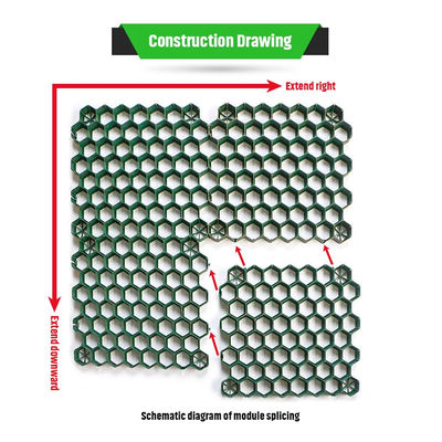 Solución de estacionamiento de hoteles Red resistente a la grava verde con material HDPE reforzado