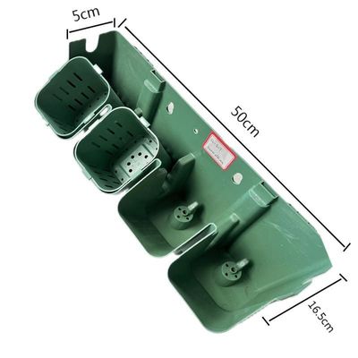 Pot de flores de plástico vertical fuerte de pared verde personalizada para decoración de interiores y jardines