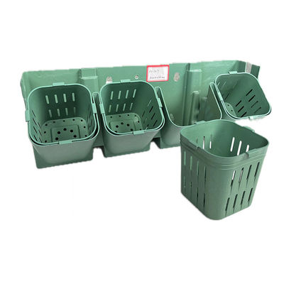 500*5mm maceta de plástico para plantas apilables para el verde de la pared viva en negro/verde