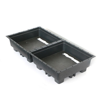 Techos verdes de plástico Rectángulo bandeja de jardín 500x500mm para 4 unidades cuadradas y maceta de flores