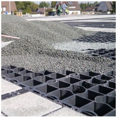 330*330*50MM Pavimentadores de césped poroso de HDPE Rejillas de césped de plástico para aparcamiento de entrada