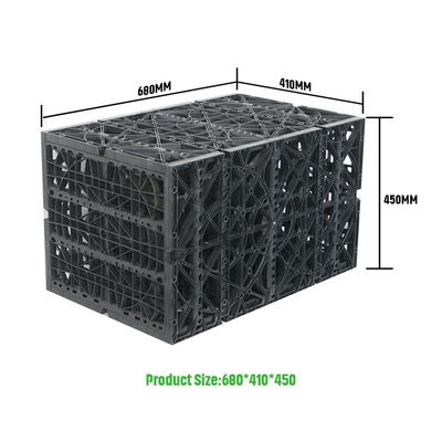 Tanque moderno de recolección de agua de lluvia de HDPE negro para almacenamiento de agua subterránea
