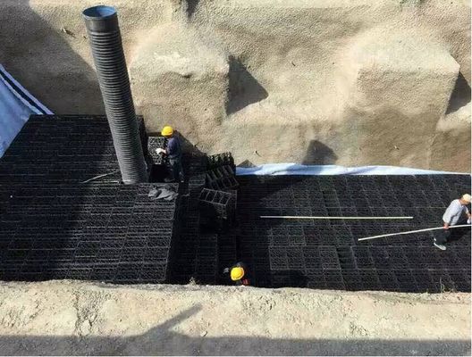 Cisterna subterránea de recolección de agua de lluvia para la gestión de aguas pluviales escolares