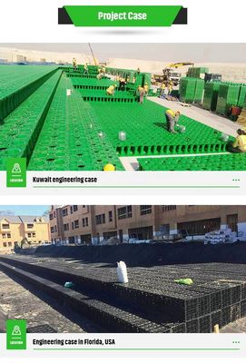Sistema de recogida de aguas pluviales de material HDPE ecológico para la infiltración de aguas pluviales