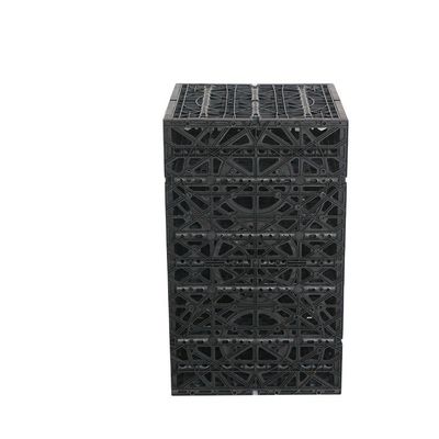 Caja de drenaje de infiltración geocelular de plástico negro para recolección de agua de lluvia